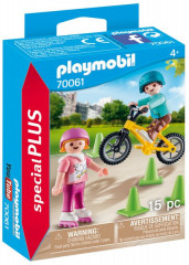 Playmobil 70061 Deti na bicykli a korčuliach č.1