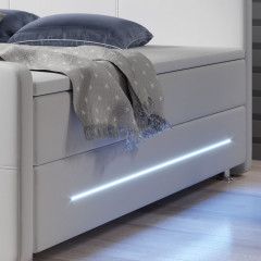 Posteľ Box Spring Oakland s LED osvetlením 180 x 200 cm | biela č.3