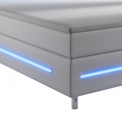 Posteľ Box Spring Norfolk s LED osvetlením 180 x 200 cm | biela č.3