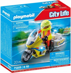 Playmobil 71205 Záchranárska motorka s blikajúcim svetlom č.1