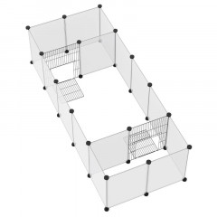 Klec pro malá zvířata 175 x 70 x 45 cm | černá + bílá č.3