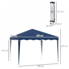 Zahradní párty stan nůžkový Oxi 3 x 3 m | modrý č.3