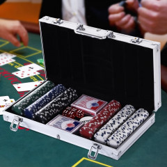 Přenosný pokerový set s 300 žetony | 38x20,5x6,5 cm č.2