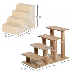 Schody pro domácí mazlíčky 60 x 35 x 44 cm | béžové č.3