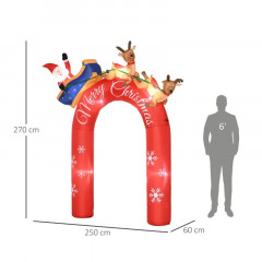 Nafukovací vánoční oblouk se Santa Clausem | 270 cm č.2