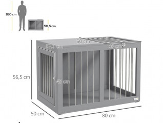 Bouda pro psy 80x50x56,5 cm | šedá č.2