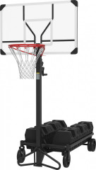 Basketbalový koš se stojanem 130-310 cm | černý č.1