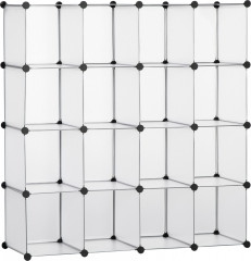 Policový systém s 16 boxy 125x32x125 cm | bílý č.1