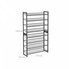 Variabilní organizér na boty 92,5 x 30,7 x 163,5 cm | černý č.3