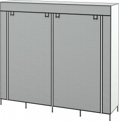 Látková šatní skříň 166 x 42,5 x 169,5 cm | tmavě šedá č.3