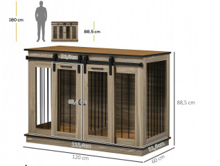 Bouda pro psy 120x60x88,5 cm | dub č.3